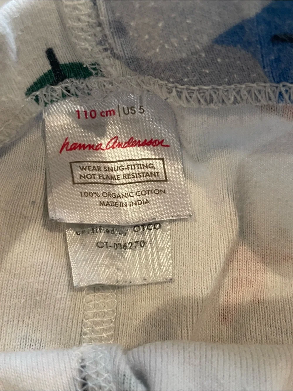 Hanna Andersson HannaJams Long John Pajama Set Ski Slope - Size 5 110
